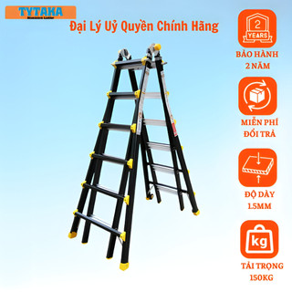 Thang nhôm chữ a rút lồng nikawa nkb-46 - chữ a cao nhất 3.04m - chữ i cao nhất 6.38m - tải trọng 150kg - nhật bản