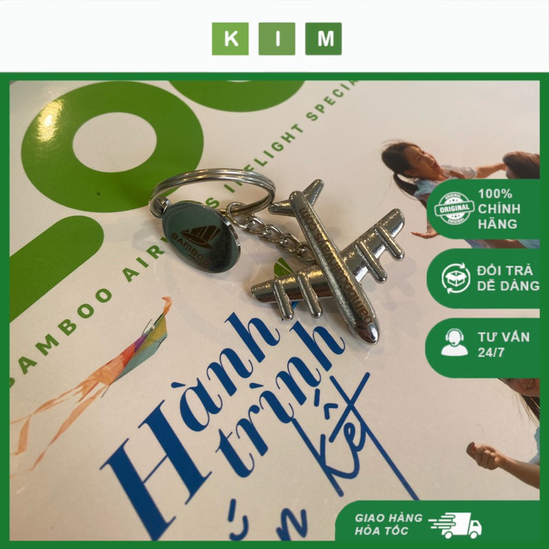 Móc khoá máy bay Bamboo Airways - Móc khoá hàng không lưu niệm
