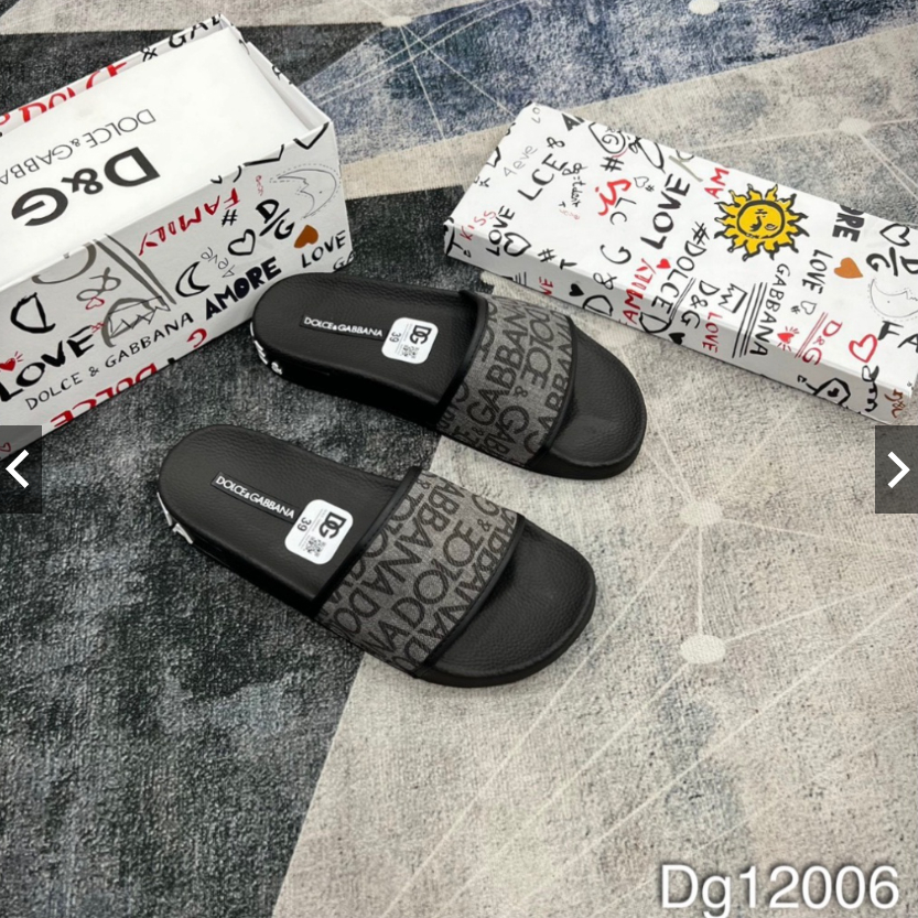 Dép Quai Ngang DG Nam In Logo Chữ Siêu Đẹp - Dép DG Nam Đế Cao Su Siêu Xịn