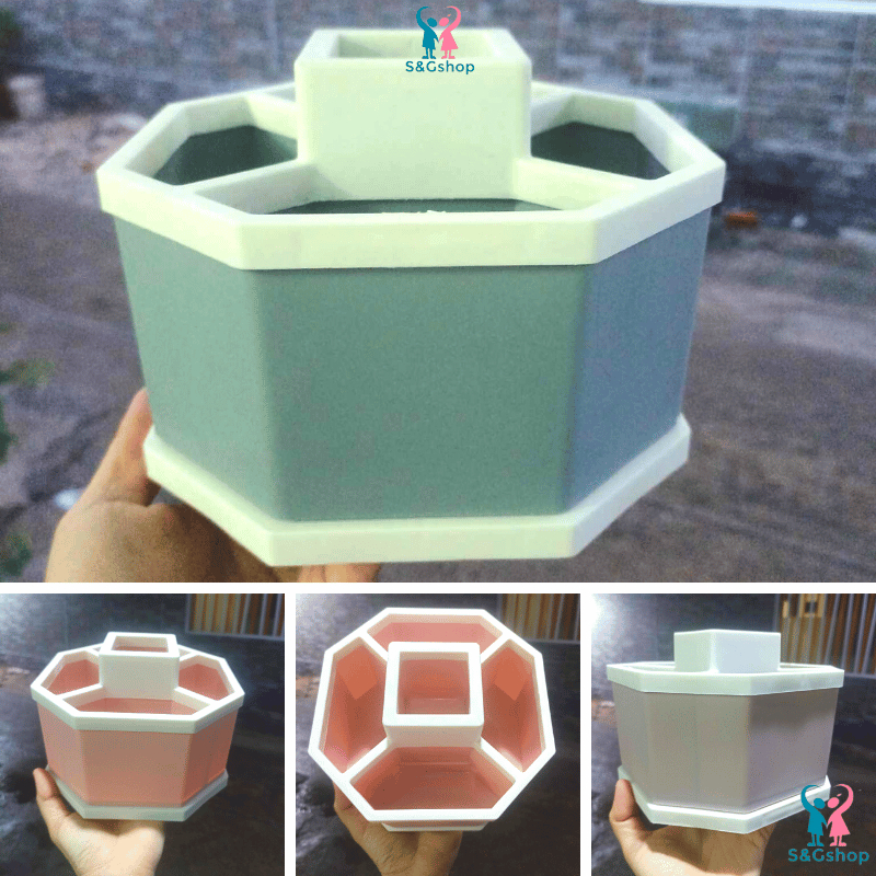Ống cắm bút/Khay đựng mỹ phẩm đồ dùng tiện ích để bàn 5 ngăn dễ thương