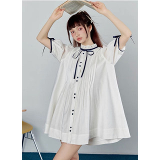 Váy Babydoll Thiết kế Siêu Dễ Thương- Đầm Sơ Mi Dáng Rộng Phong Cách Pháp thời Trang Mùa Thu Mới cho Nữ- Lyna Dress