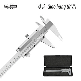 [giá cực thấp]Thước kẹp, cặp cơ khí thép không gỉ 150mm kèm hộp đựng cao cấp