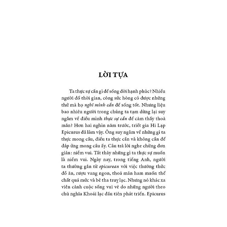 Sách Chủ Nghĩa Khoái Lạc 101 – Phương Thuốc Hạnh Phúc Của Epicurus