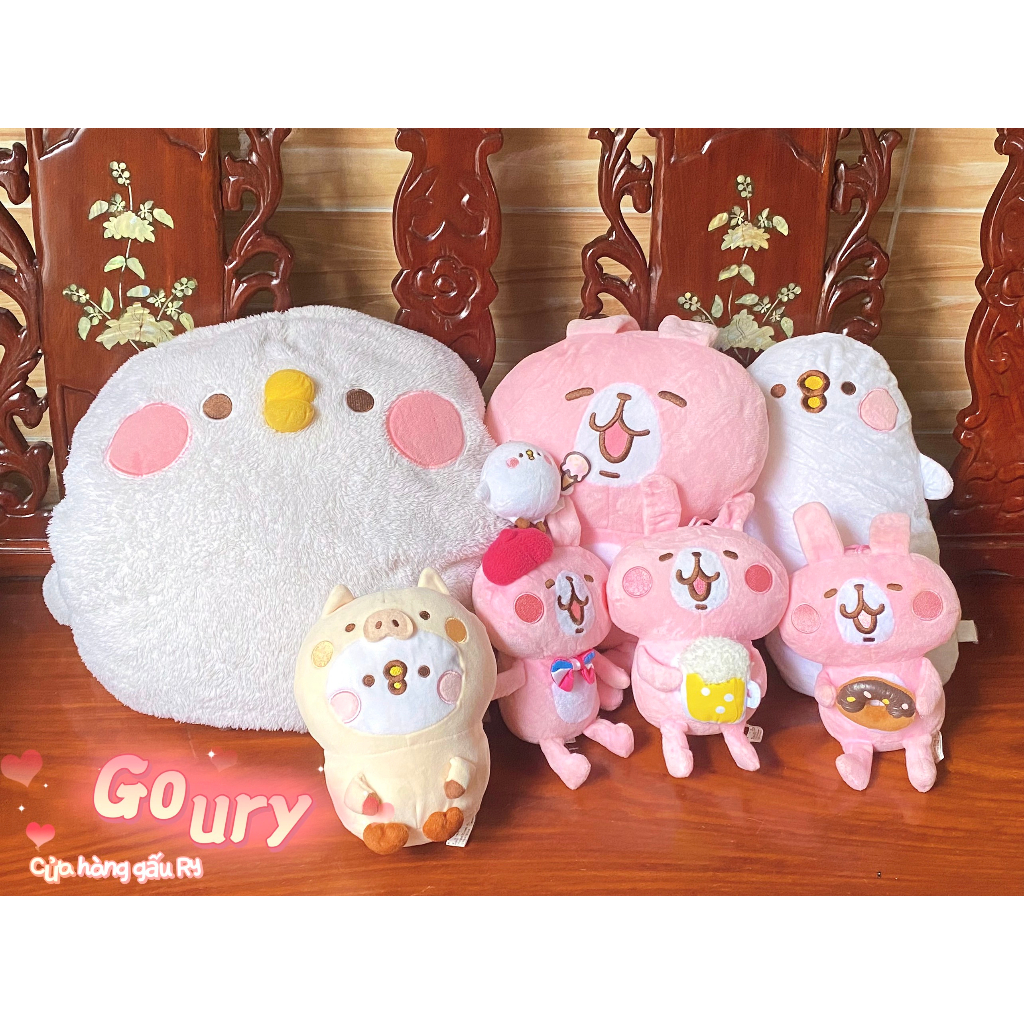 Gấu bông thỏ Usagi và gà Piske