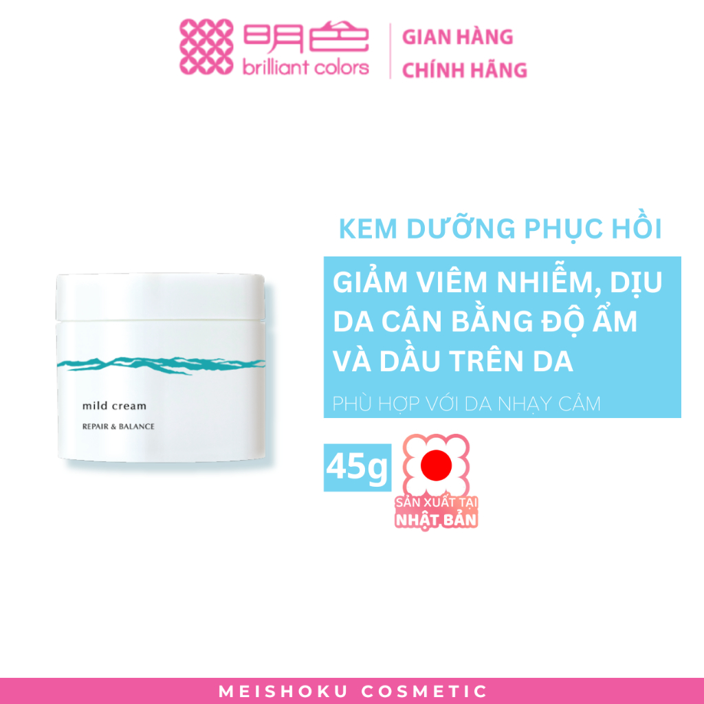 Kem Dưỡng Dịu Nhẹ Cho Da Nhạy Cảm MEISHOKU Repair & Balance 45G