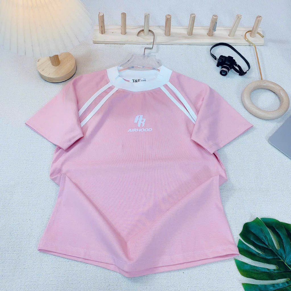 Áo Thun Baby Tee Tay Ngắn Sọc In Chữ Quảng Châu - Dư Tú Lệ Shop