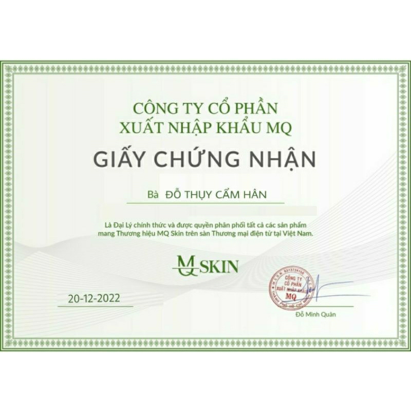 Serum Tái Tạo Da Sâm Cau Rừng MQ Skin 30ml