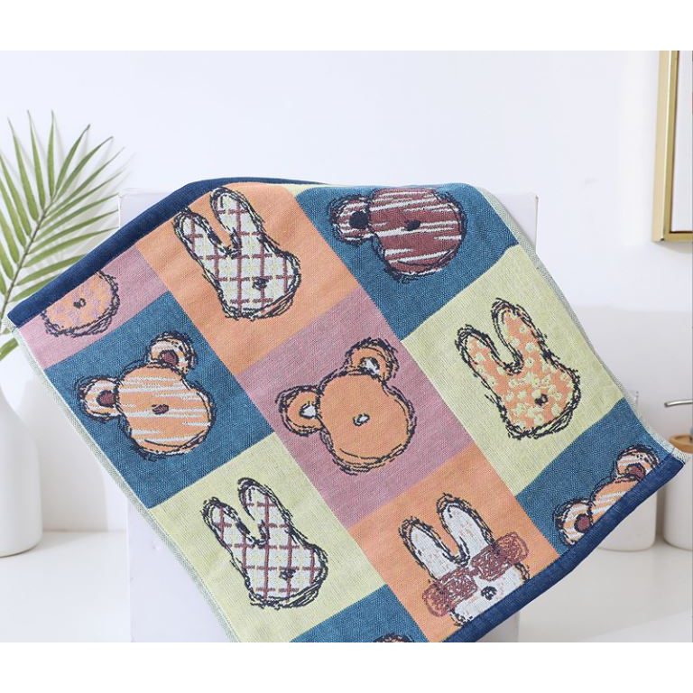 Ninikids: khăn mặt cotton 40*35 cm cho bé và gia đình