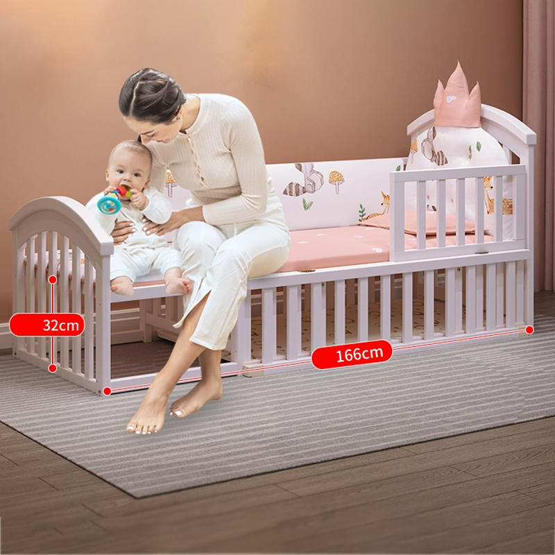Nôi cũi cho em bé HOPE, Nôi cũi 2 tầng màu trắng đa năng 6 chế độ tiện lợi cho mẹ & bé
