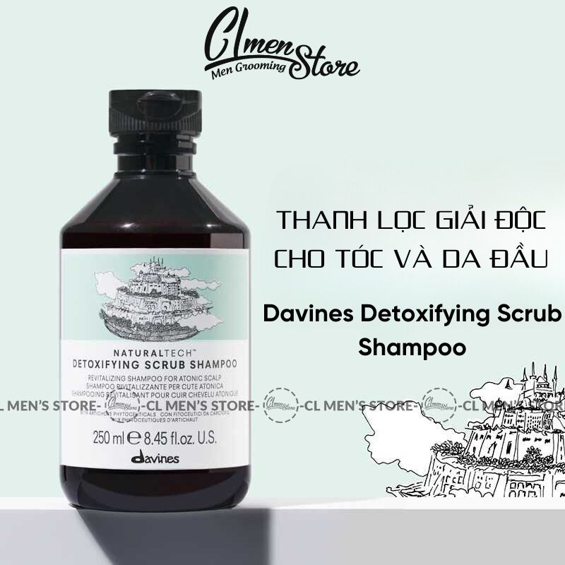 Dầu gội Davines NaturalTech Detoxifying Scrub Shampoo – Thanh lọc giải độc cho tóc và da đầu 250ml