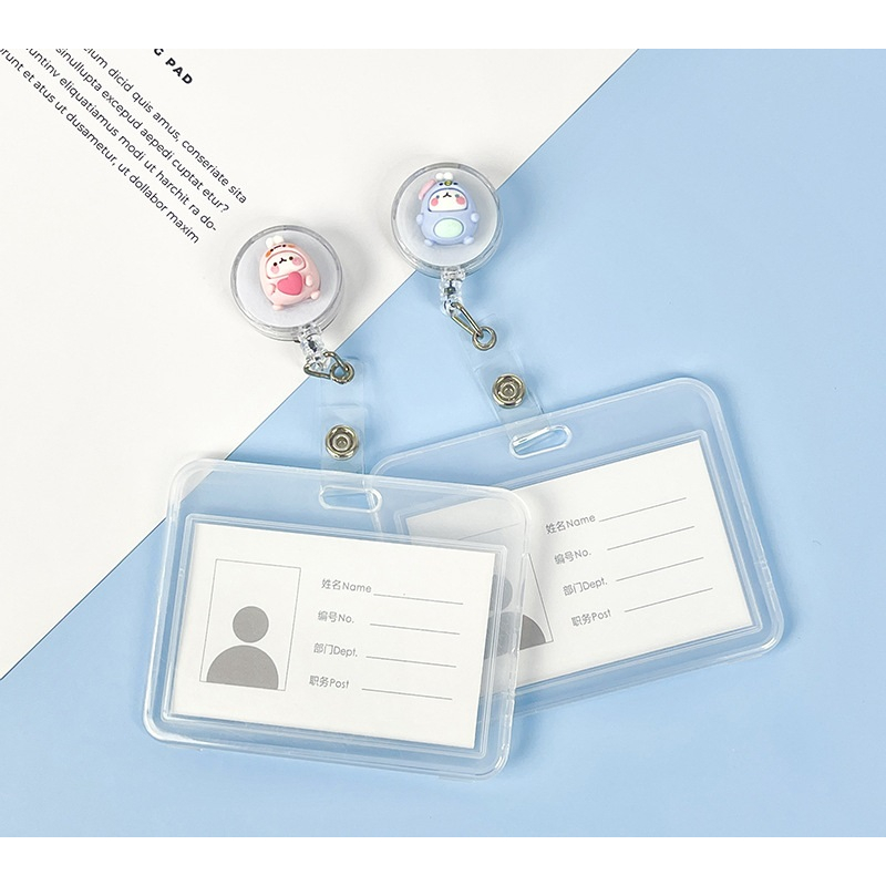 Móc - Kẹp bảng tên học sinh, sinh viên, nhân viên hình thú dễ thương có thể kéo dãn CS93
