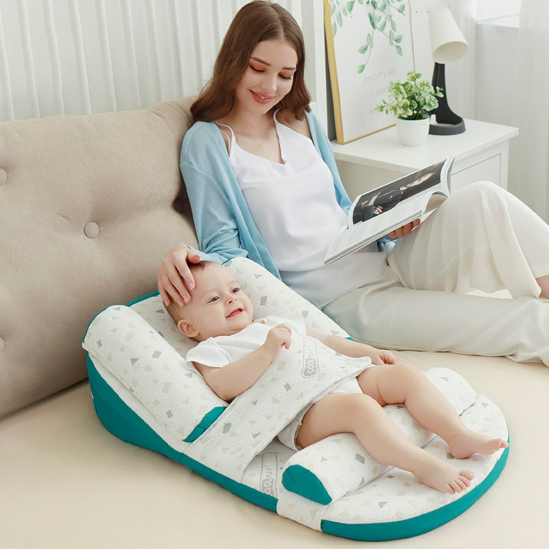 Gối chống trào ngược HOPE cho bé , Đệm ngủ chống trào ngược có đai đeo định hình bảo vệ cột sống cho bé