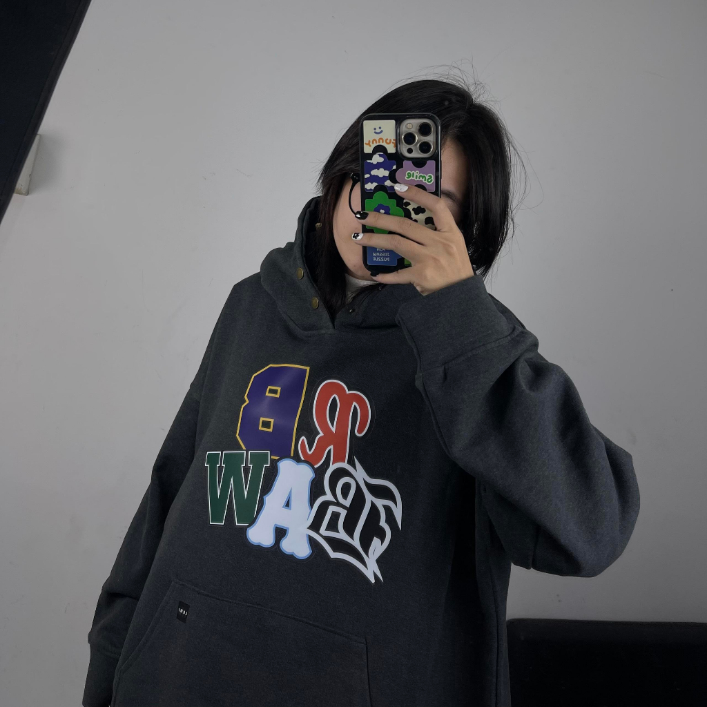 ÁO HOODIE XÁM CHÌ RB RAW C14 LUMIHOUSE