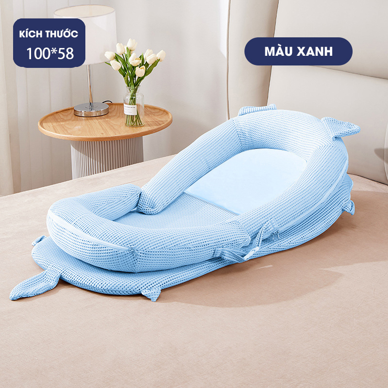 Gối chống trào ngược HOPE vải xô Muslin Organic cao cấp thông thoáng an toàn cho bé