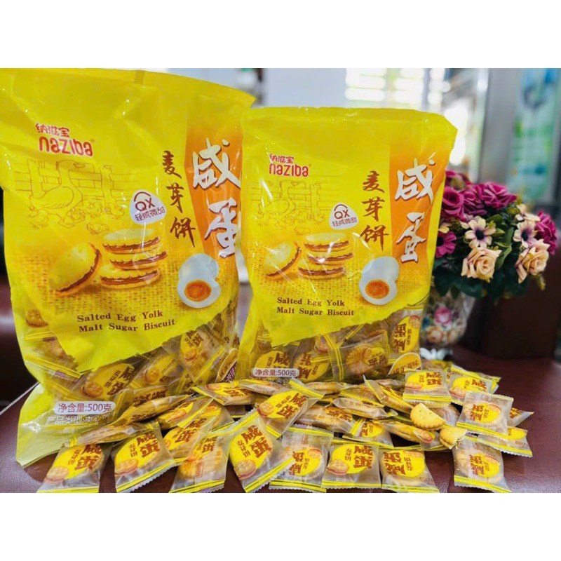 Gói bánh quy kẹp nhân trứng muối 500g