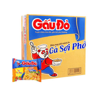  THÙNG MÌ GẤU ĐỎ GÀ SỢI PHỞ  TÔM CHUA CAY 