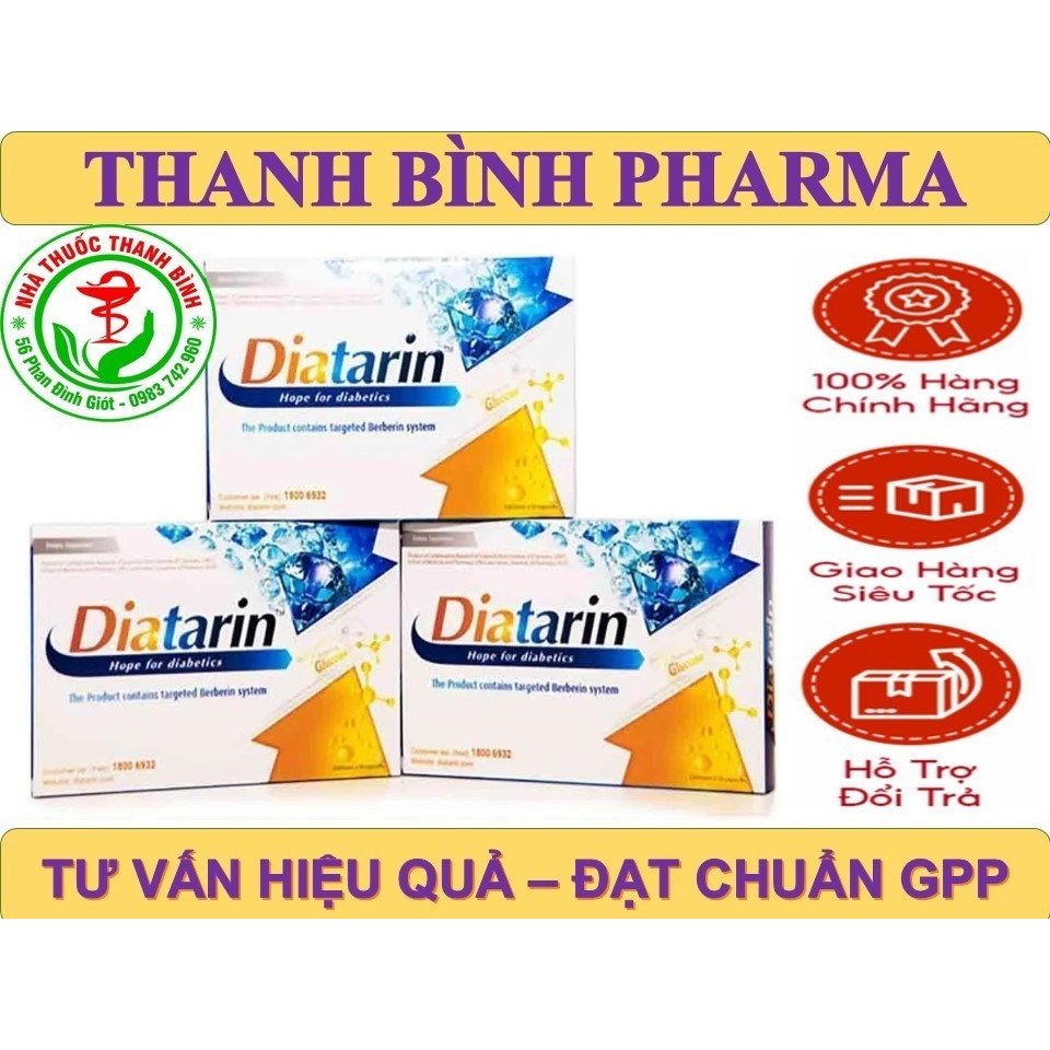 DIATARIN-HỖ TRỢ LÀM GIẢM ĐƯỜNG HUYẾT-GIÚP PHÒNG NGỪA CÁC BIẾN CHỨNG BỆNH TIỂU ĐƯỜNG GÂY RA