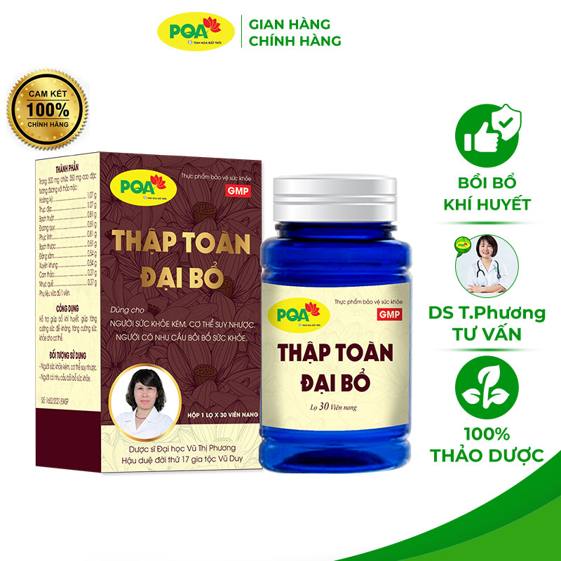 PQA Thập toàn đại bổ hỗ trợ tăng cường sức đề kháng và tăng cường sức khỏe