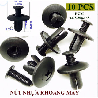 10 nút nhựa khoang máy ô tô, 8mm