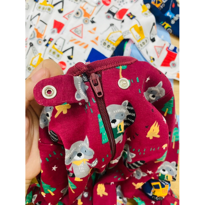 Sleepsuit cho bé trai bé gái sơ sinh body chip baby NN002