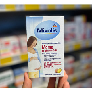 Viên uống bổ sung axit folic + dha cho mẹ bầu 30 viên - mivolis mama folsäure + dha
