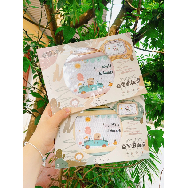 Bảng vẽ thông minh tự xóa cho bé thỏa sức sáng tạo (Có chân bàn)