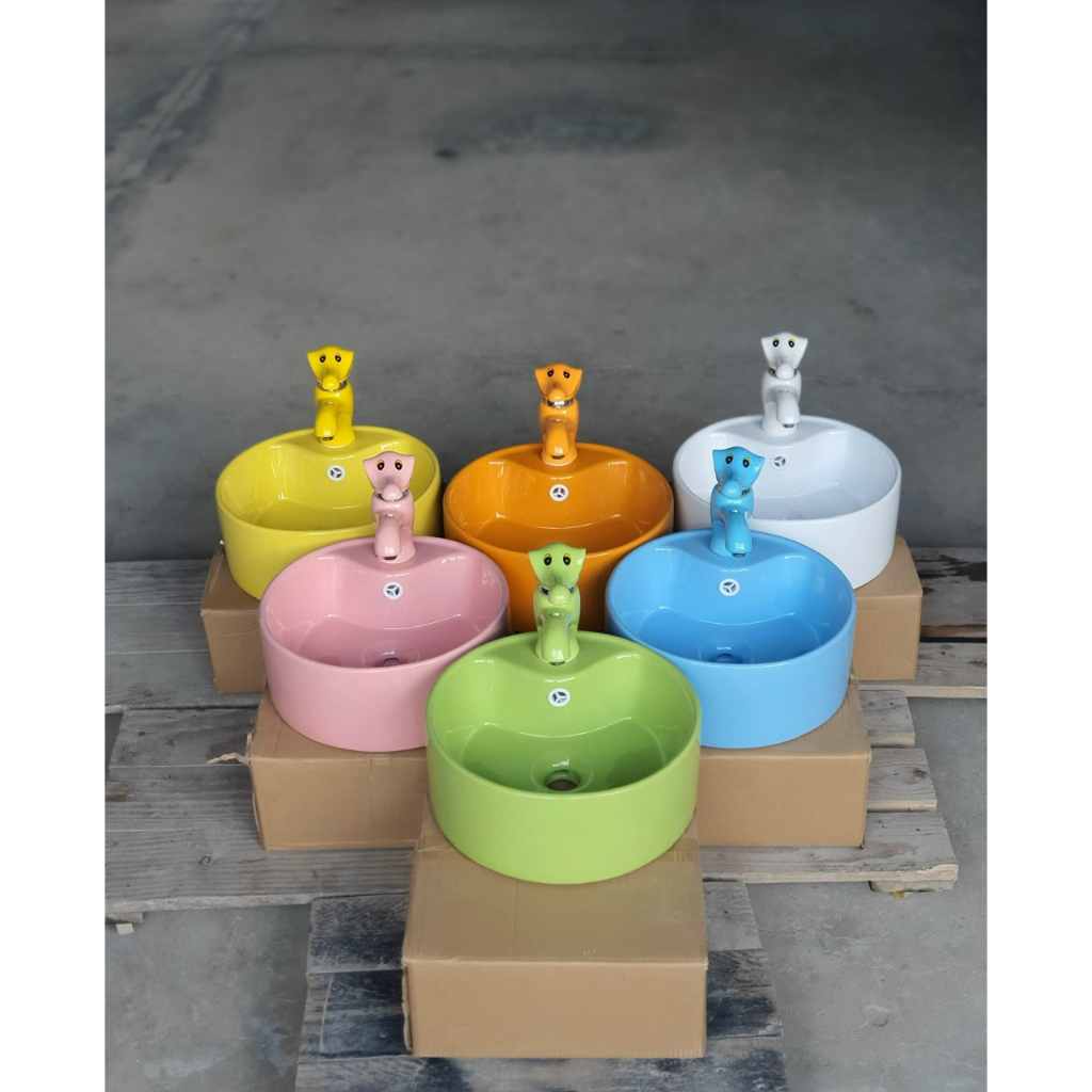 Chậu rửa mặt trẻ em, lavabo đặt bàn trẻ em