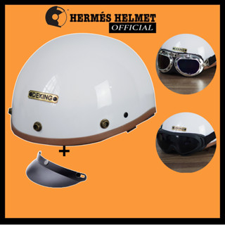 Nón mũ bảo hiểm xe máy nam nữ nửa đầu CHÍNH HÃNG CAO CẤP BAO ĐẬP hali Deking | MÀU SƠN NHÁM VÀ BÓNG