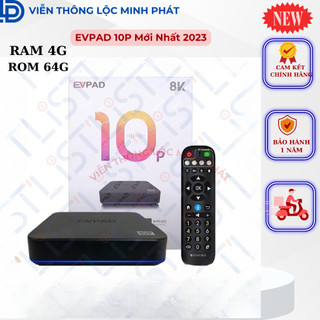 Tivi box EVPAD 10P Ram 4G + Rom 64G Android 10.0 Xem Truyền Hình Quốc Tế Miễn Phí Có Remote Hỗ Trợ Voice