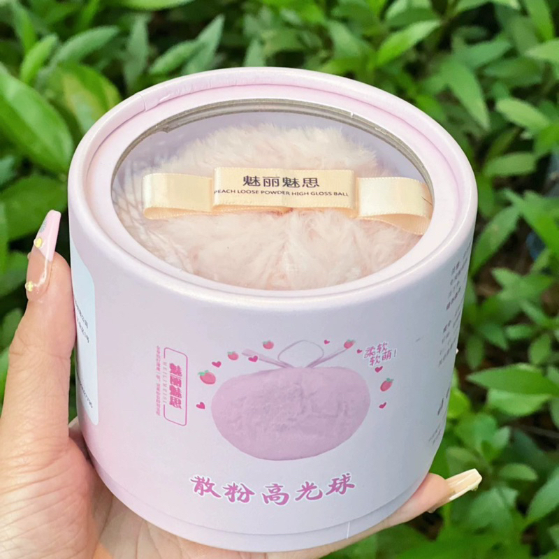 Phấn Phủ Dạng Bột Có Độ Bóng Cao Hình Quả Đào Lấp Lánh