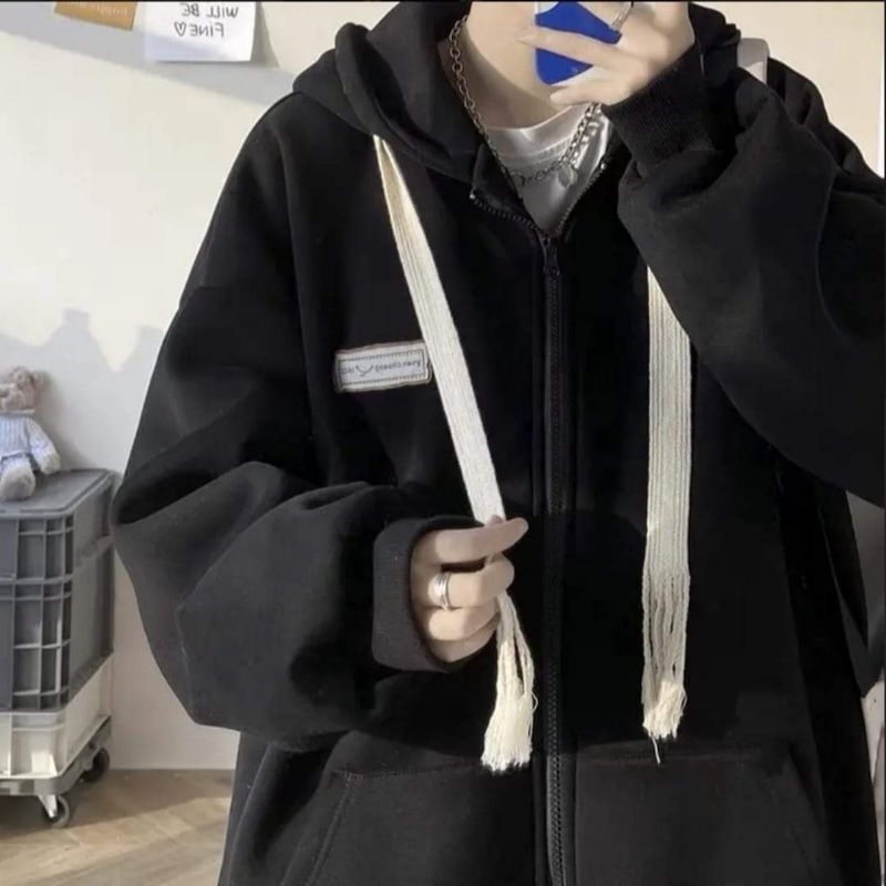 Áo Khoác Hoodie Zip Nỉ Bông Nam Nữ Free size < 75Kg In Số 1603 Mũ To Dày 2 Lớp Khóa Kéo-- Áo 1603