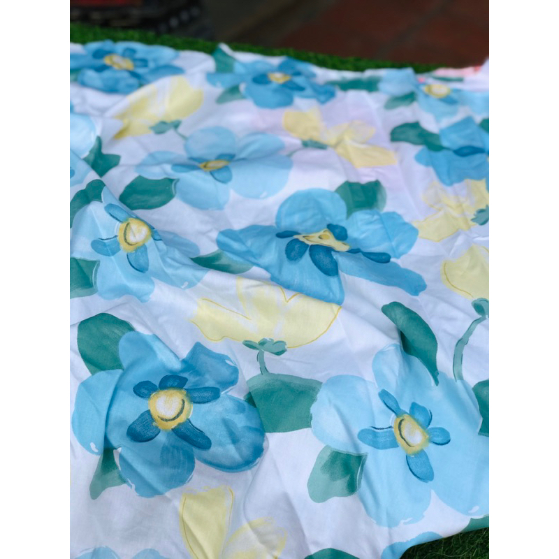 Vải thô lụa cotton may váy cho bé