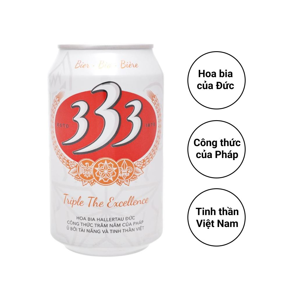 BIA LON 333 Thùng 24 Lon  taphoatoanngocc