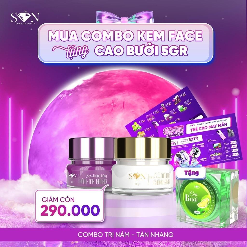 COMBO KEM FACE SON NGUYỄN TIÊN CHÍNH HÃNG - Cho da thâm mụn nám tàn nhang trắng sáng