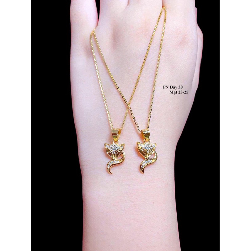 mặt dây chuyền hồ ly vàng