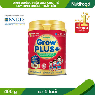 Sữa bột growplus suy dinh dưỡng cho trẻ trên 1 tuổi lon 400g