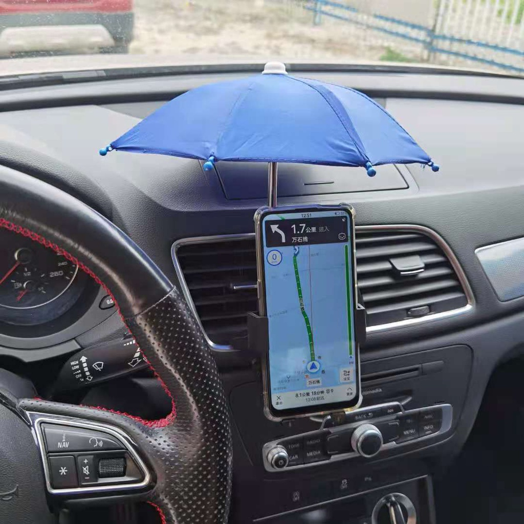 Dù Mini GắnTrên Giá Đỡ Điện Thoại Xe Máy - Dù Mini Che Nắng, Mưa