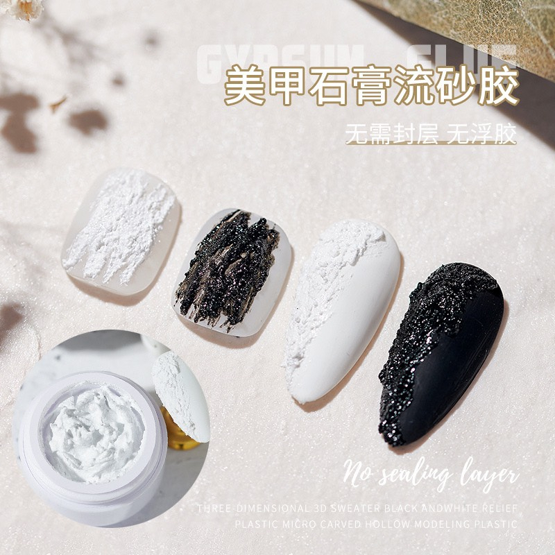 Gel xi măng Đen Trắng trang trí móng(vynail)