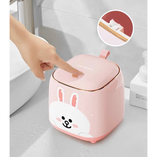 Thùng rác mini để bàn Line friend hình gấu nâu dễ thương