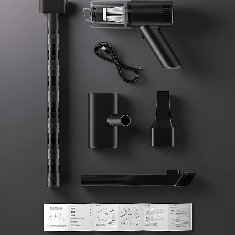 Máy Hút Bụi Mini Cầm Tay, Máy Hút Bụi Giường Nêm Sạc Pin, Hút Bụi Ô Tô, Bàn Làm Việc, Lực Hút 9000PA, Bảo Hành 12 Tháng