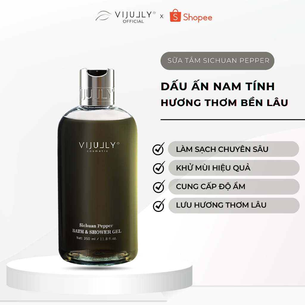 Sữa tắm Vi Jully Dưỡng da hương nước hoa dành cho Nam 350ml  - VI JILLY OFFICIAL