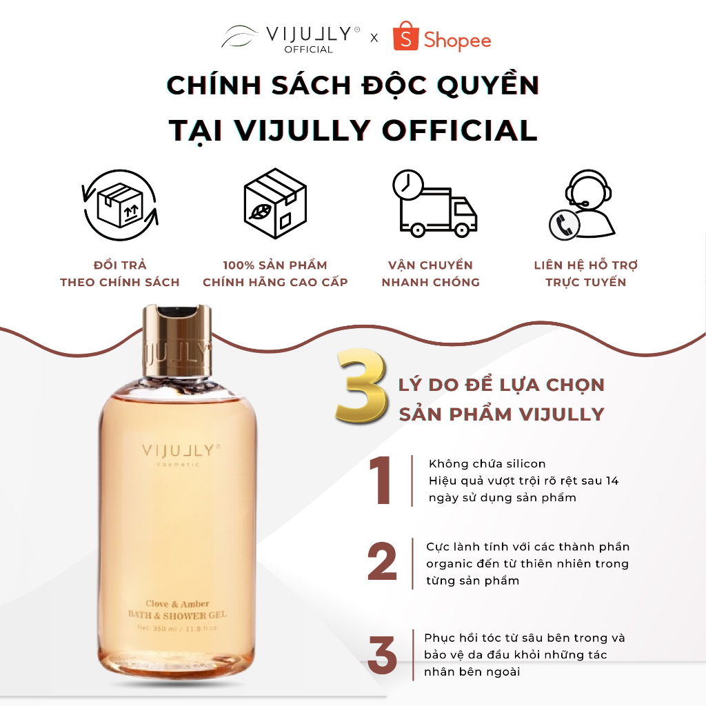 Sữa Tắm Hương Nước Hoa Vi Jully - Clove & Amber - VI JILLY OFFICIAL