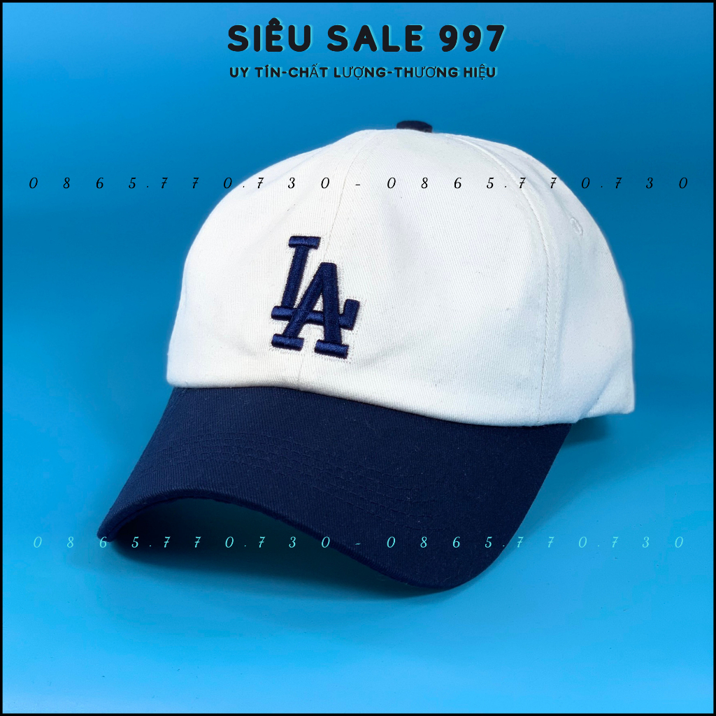 MŨ LƯỠI TRAI LA CHẤT VẢI MỀM PHỐI MÀU TRẮNG XANH DÀY DẶN FULL TEM MÁC CAO CẤP