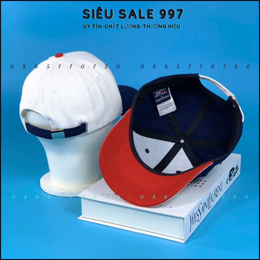 NÓN KẾT TO-MY CHẤT KAKI DÀY THÊU LOGO VUÔNG PHỐI MÀU TRẮNG XANH CAO CẤP FULL TEM MÁC