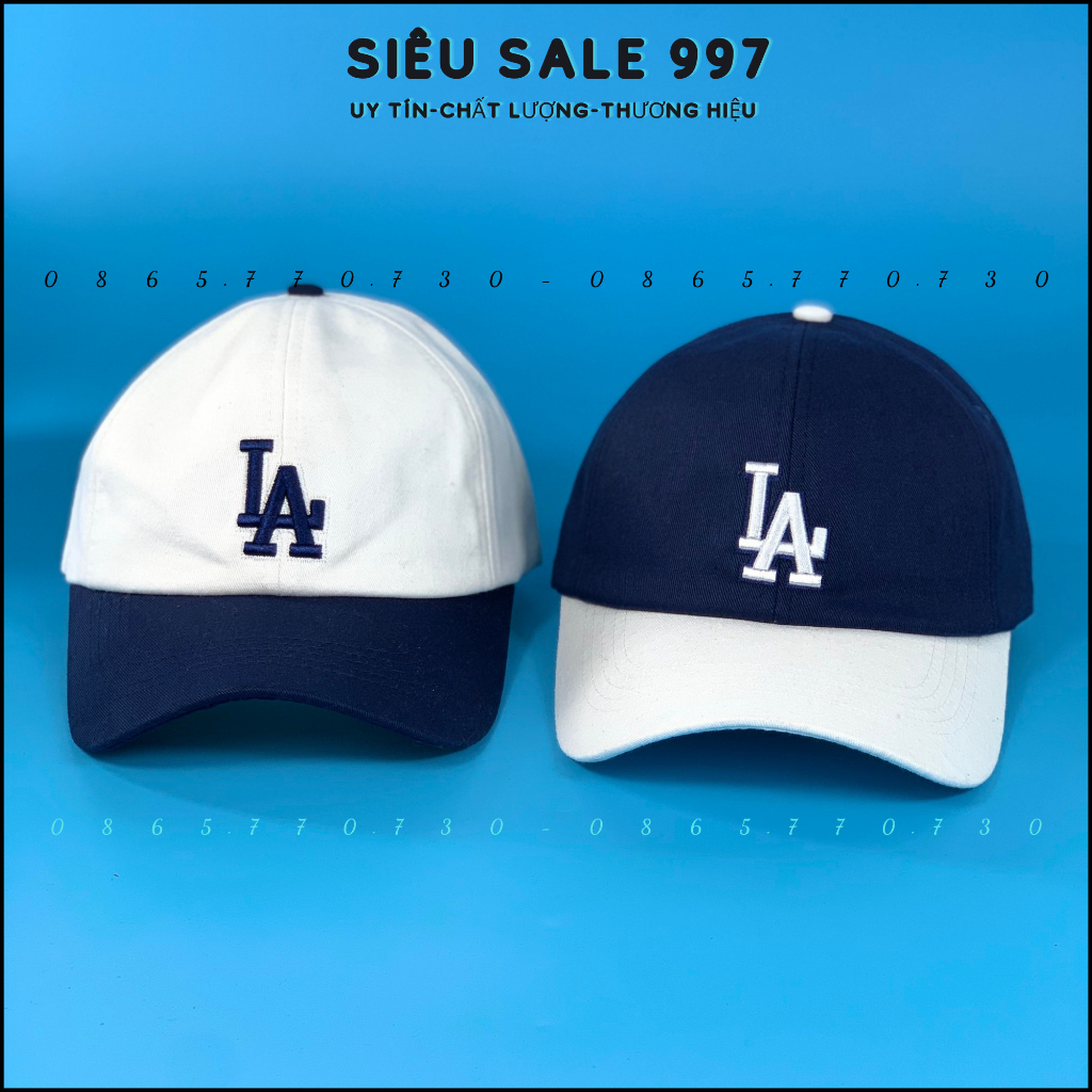 MŨ LƯỠI TRAI LA CHẤT VẢI MỀM PHỐI MÀU TRẮNG XANH DÀY DẶN FULL TEM MÁC CAO CẤP