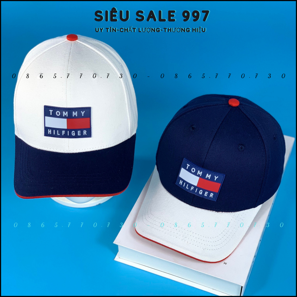 NÓN KẾT TO-MY CHẤT KAKI DÀY THÊU LOGO VUÔNG PHỐI MÀU TRẮNG XANH CAO CẤP FULL TEM MÁC