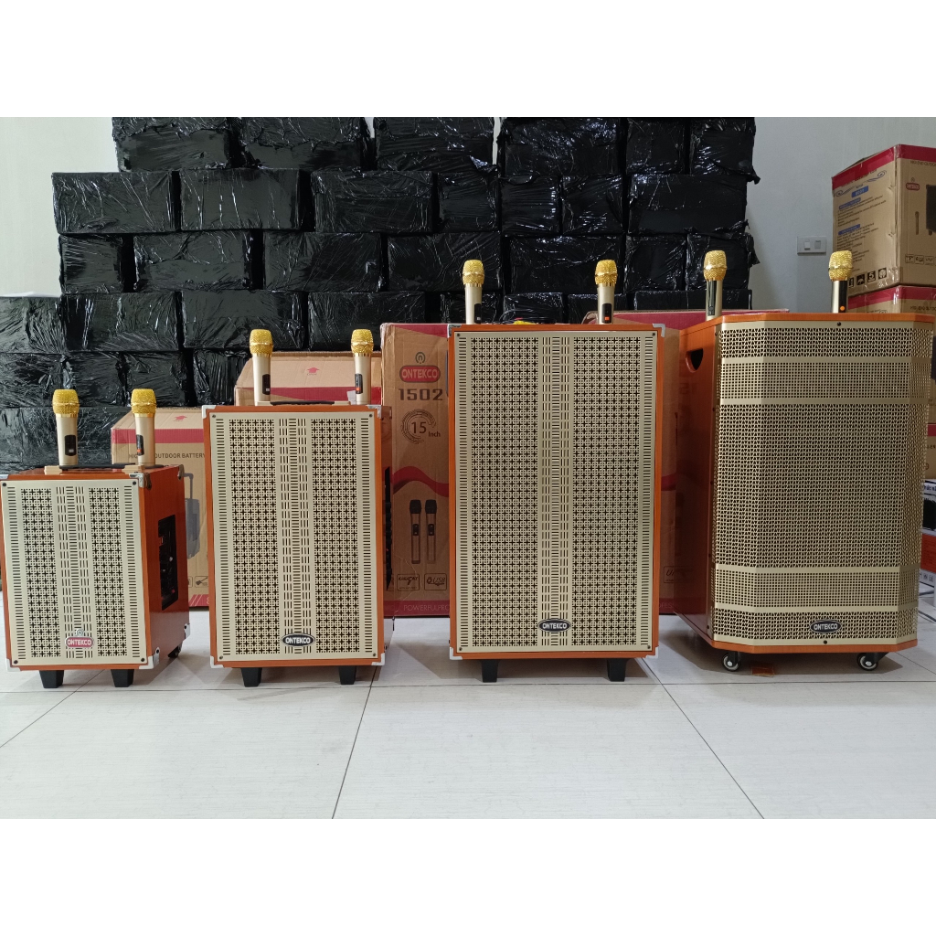 Loa kéo karaoke Ontekco 8002 - đi kèm 2 mic, bass 20, âm thanh sắc nét. Hát Cực Hay, Bảo Hành Hãng 1 năm . Có Clip test