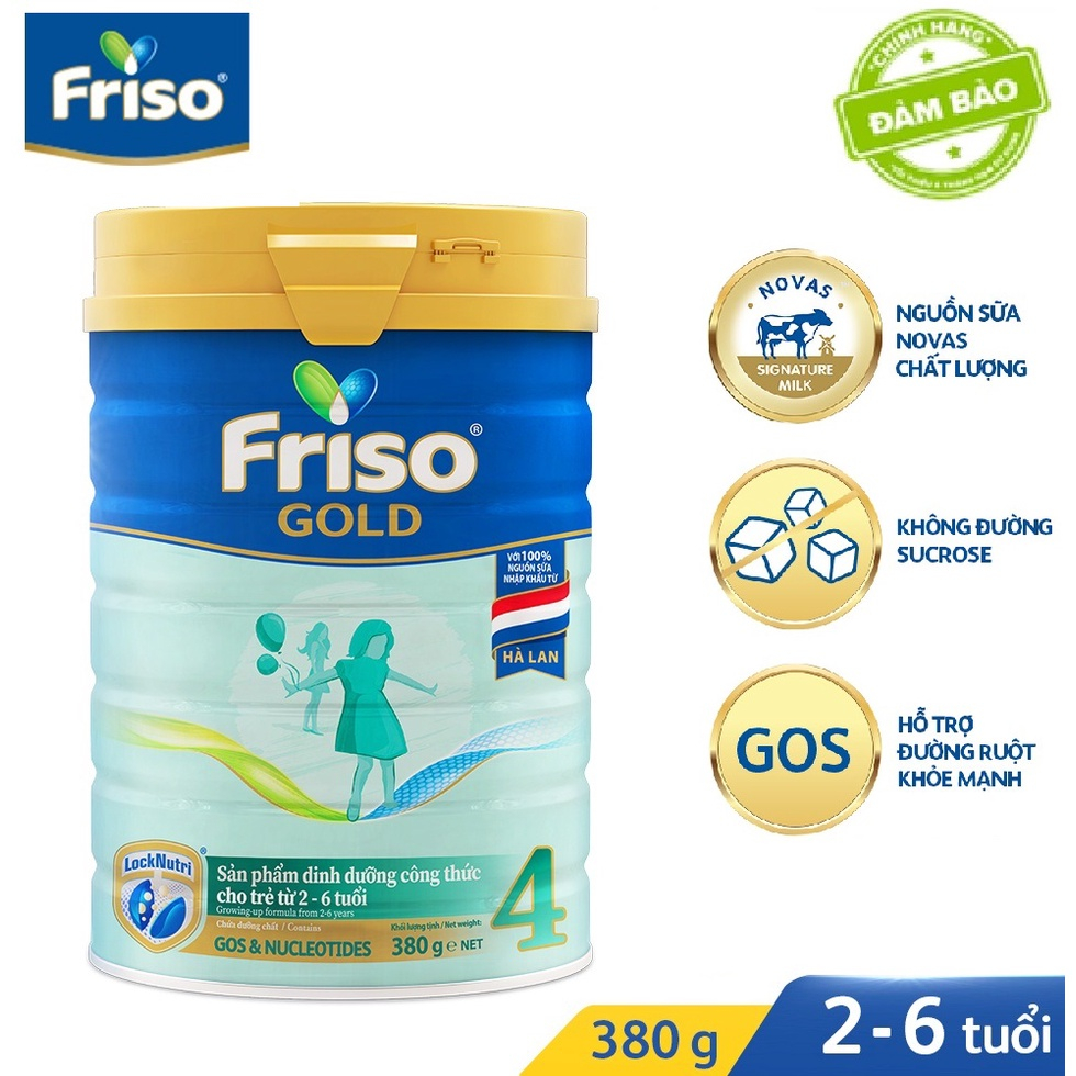 Sữa Friso Gold số 4 lon thiếc 380g date 2025