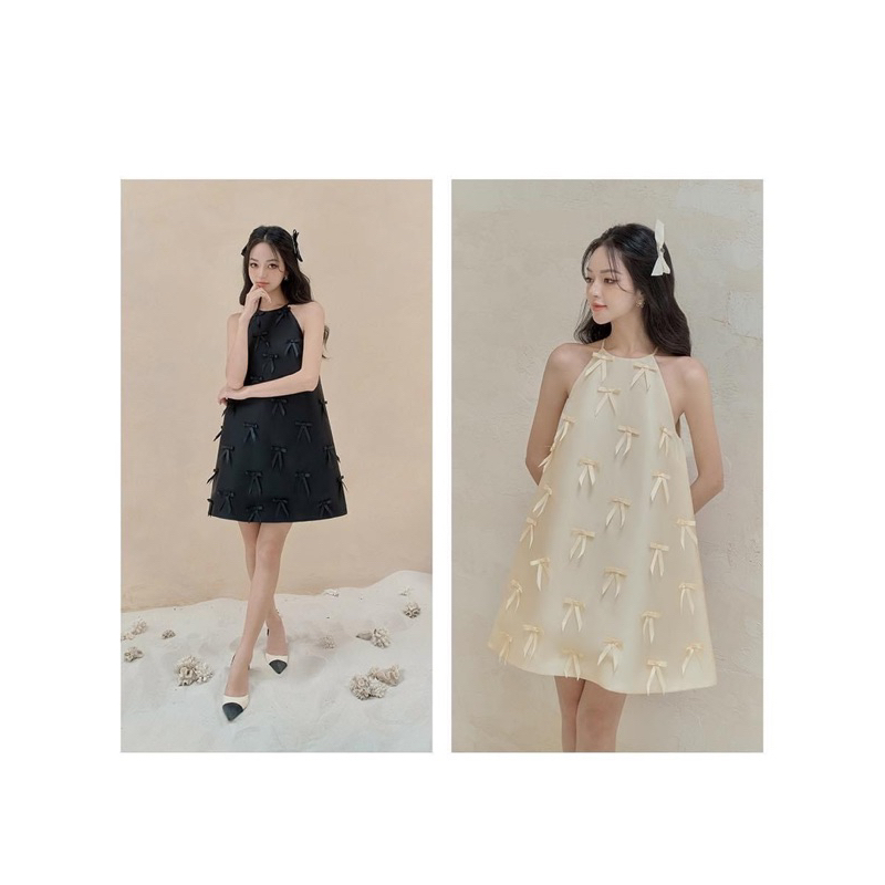 SP020295 ĐẦM CỔ YẾM ĐÍNH NƠ 2M 🌺