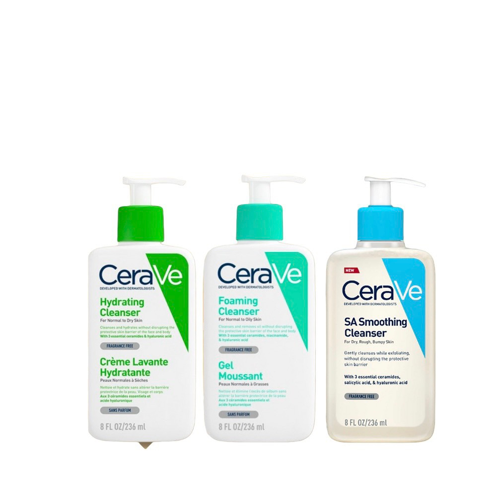 [MẪU MỚI 236ml] Sữa Rửa Mặt Da Khô - Da Dầu Mụn - Da Nhạy Cảm CeraVe Foaming Clenser 236ml - Bản Phá